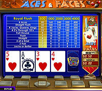Online Video Poker - Aces and Faces